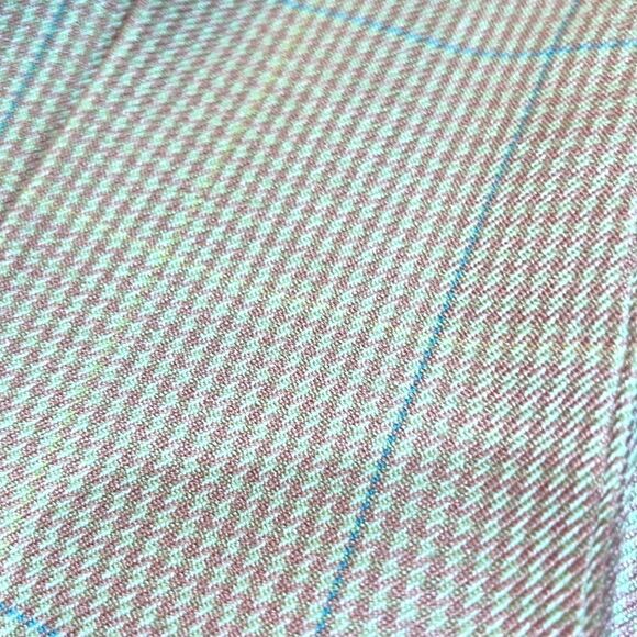 Vintage Oversized Collarless Blazer Pink and White Herringbone  1980’s size 8 - Picture 6 of 6